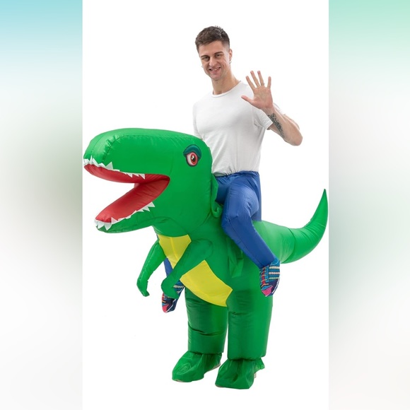 Other Nwt Dinosaur Costume Adult Funny Blow Up Halloween Ride On Dino